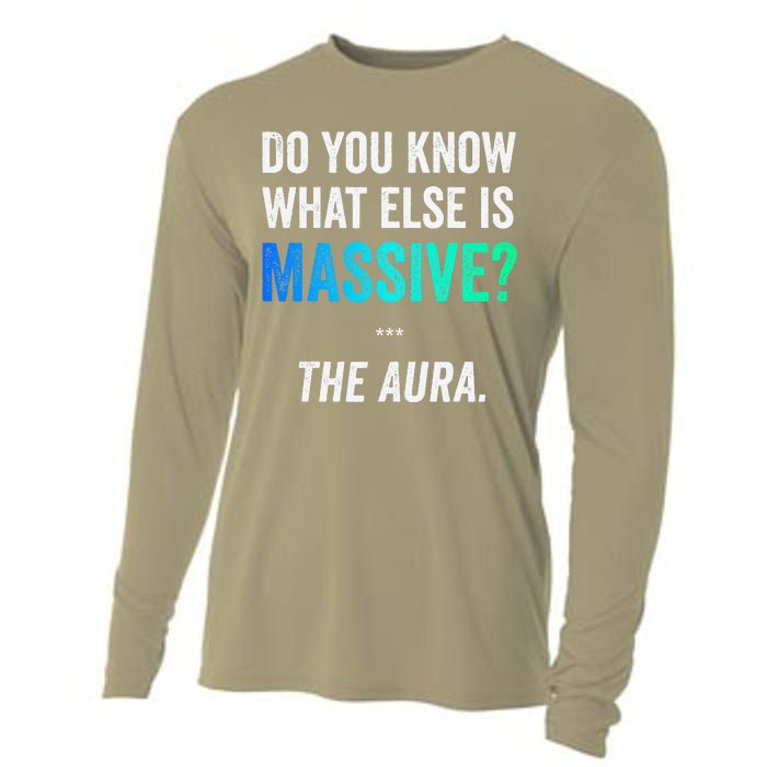 Massive Aura Meme Funny Gen Z Slang Gaming Meme Aura Cooling Performance Long Sleeve Crew