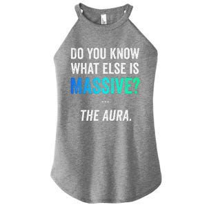 Massive Aura Meme Funny Gen Z Slang Gaming Meme Aura Women's Perfect Tri Rocker Tank