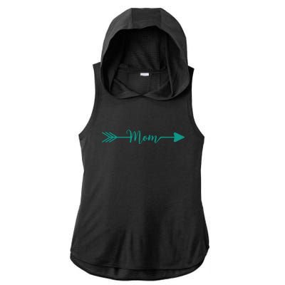 Mom Arrow Ladies PosiCharge Tri-Blend Wicking Draft Hoodie Tank