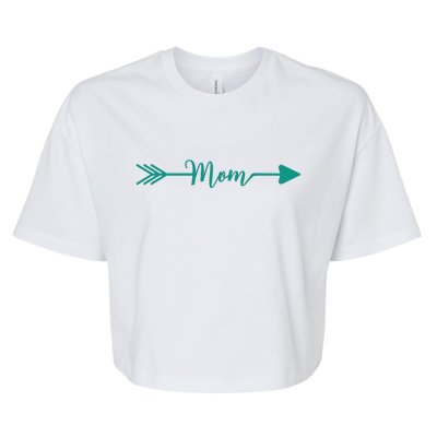 Mom Arrow Bella+Canvas Jersey Crop Tee