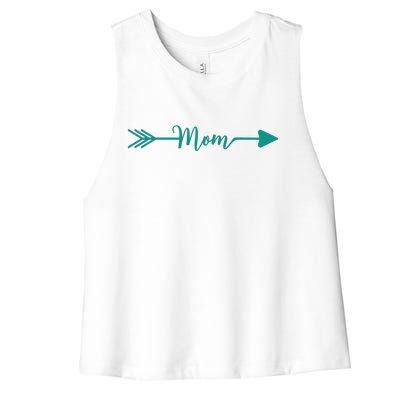 Mom Arrow Women's Racerback Cropped Tank