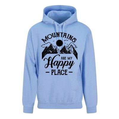 Mountains Are My Happy Place Hiking Lover Gift Funny Gift Unisex Surf Hoodie