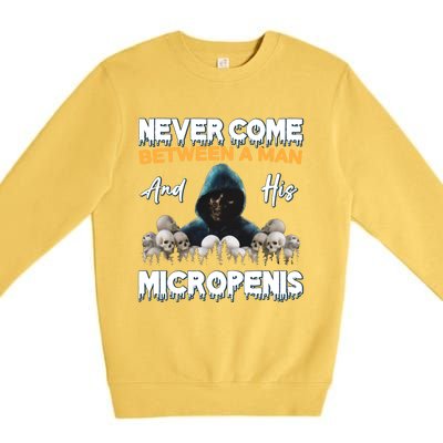 Man And Micropenis Funny Cringe Weird Stupid Meme Hilarious Premium Crewneck Sweatshirt