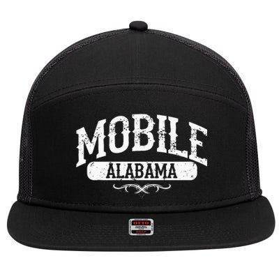 Mobile Alabama 7 Panel Mesh Trucker Snapback Hat