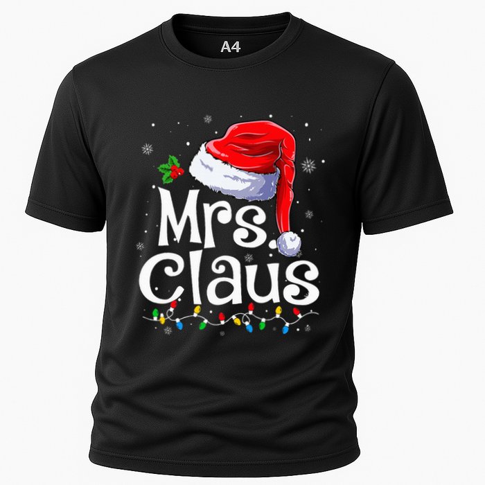 Mr and Mrs Claus Couples Matching xmas Pajamas Santa  Cooling Performance Crew T-Shirt