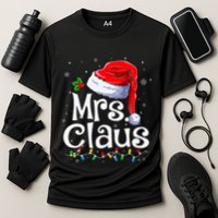 Mr and Mrs Claus Couples Matching xmas Pajamas Santa  Cooling Performance Crew T-Shirt