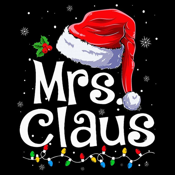 Mr and Mrs Claus Couples Matching xmas Pajamas Santa  Cooling Performance Crew T-Shirt