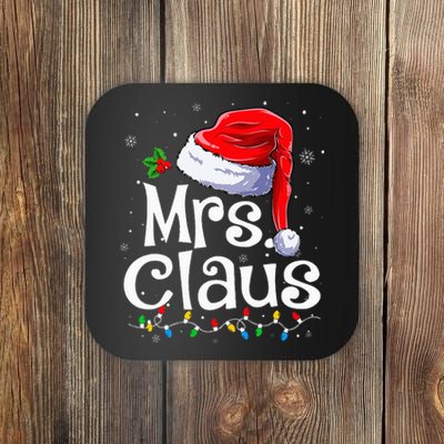 Mr and Mrs Claus Couples Matching xmas Pajamas Santa  Coaster