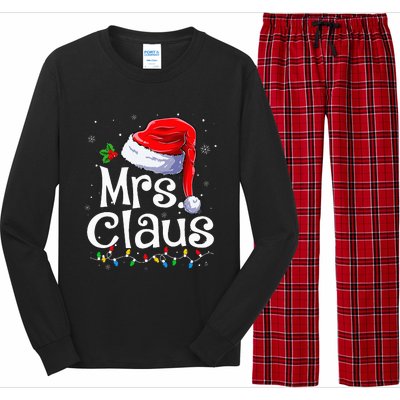 Mr and Mrs Claus Couples Matching xmas Pajamas Santa  Long Sleeve Pajama Set