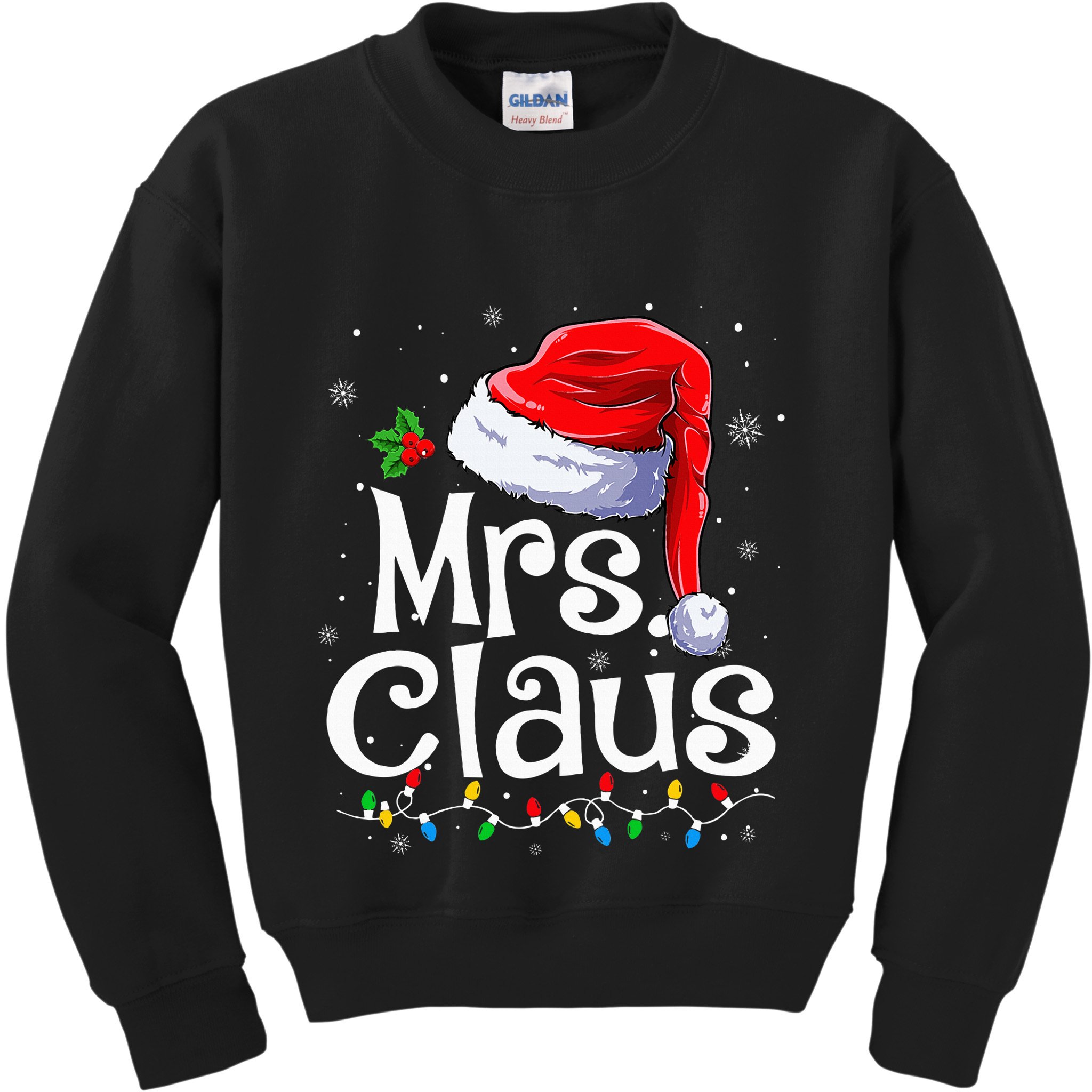 Mr and Mrs Claus Couples Matching xmas Pajamas Santa  Kids Sweatshirt
