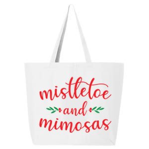 Mistletoe And Mimosas Cute Christmas Holiday Funny Mom Gift 25L Jumbo Tote