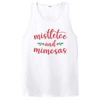 Mistletoe And Mimosas Cute Christmas Holiday Funny Mom Gift PosiCharge Competitor Tank