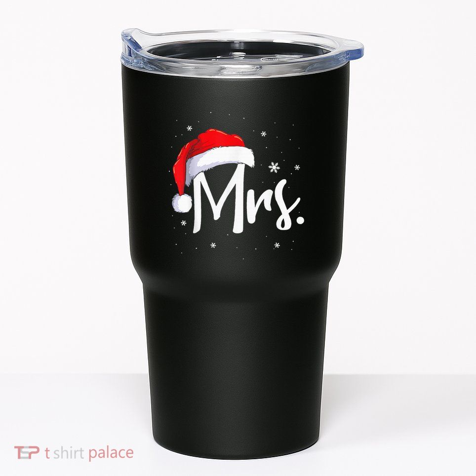 Mr And Mrs Claus Couples Matching Christmas Pajamas Santa Tumbler