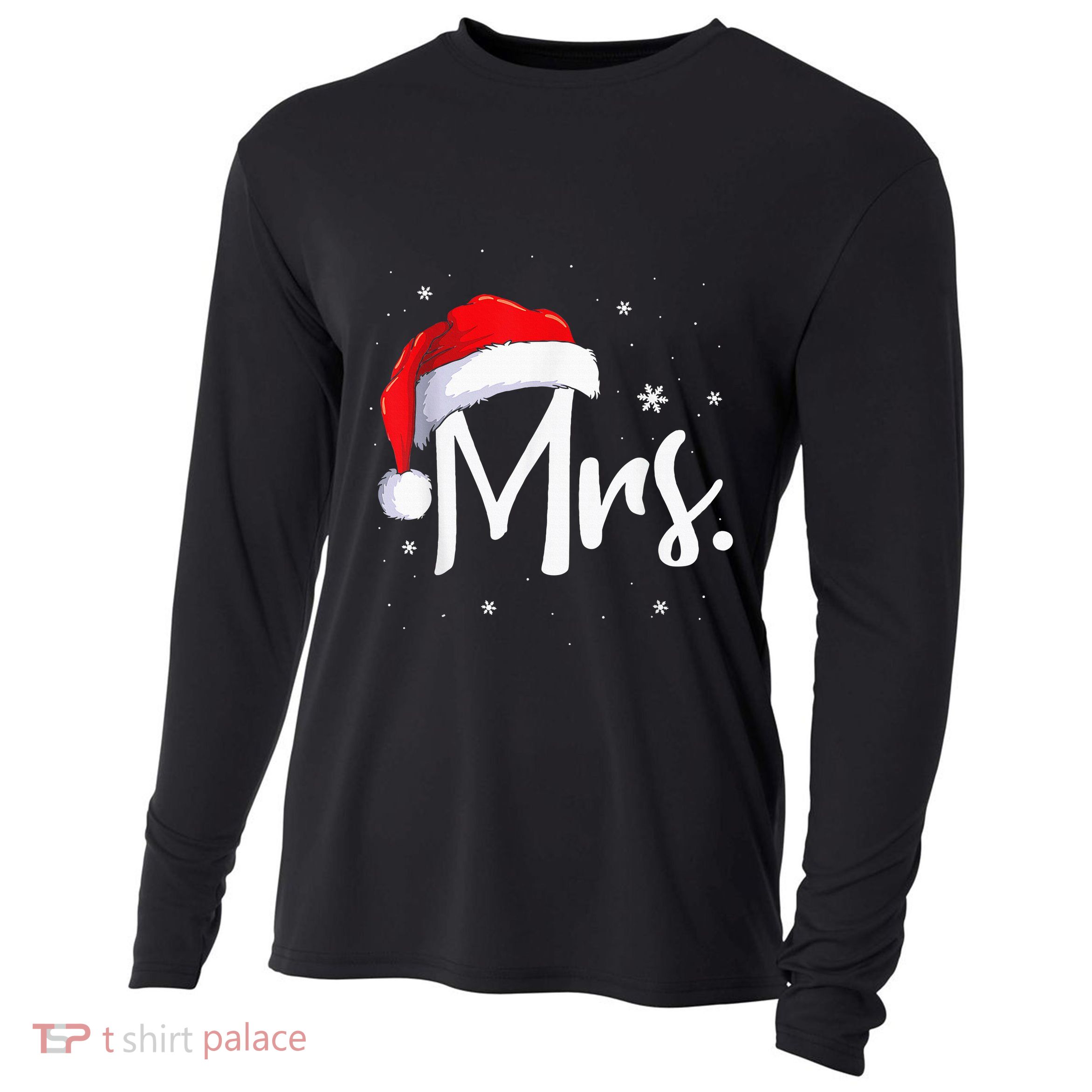 Mr And Mrs Claus Couples Matching Christmas Pajamas Santa Cooling Performance Long Sleeve Crew
