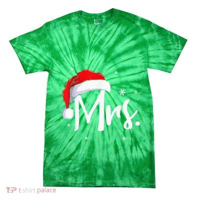 Mr And Mrs Claus Couples Matching Christmas Pajamas Santa Tie-Dye T-Shirt