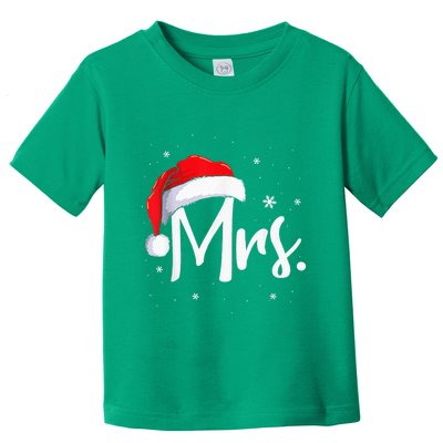 Mr And Mrs Claus Couples Matching Christmas Pajamas Santa Toddler T-Shirt