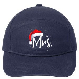 Mr And Mrs Claus Couples Matching Christmas Pajamas Santa 7-Panel Snapback Hat