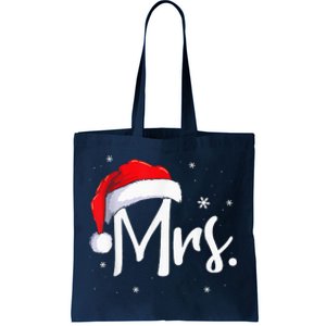 Mr And Mrs Claus Couples Matching Christmas Pajamas Santa Tote Bag