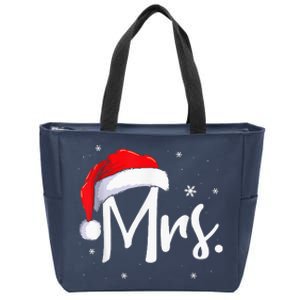 Mr And Mrs Claus Couples Matching Christmas Pajamas Santa Zip Tote Bag