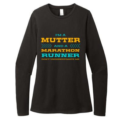 Mutter And Marathon Runner Funny Running Humor Sprinting Mom Meaningful Gift Womens CVC Long Sleeve Shirt