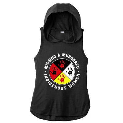 Missing And Murdered Indigenous Women Ladies PosiCharge Tri-Blend Wicking Draft Hoodie Tank