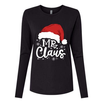 Mr And Mrs Santa Claus Funny Couples Matching Christmas Long Sleeve Womens Cotton Relaxed Long Sleeve T-Shirt