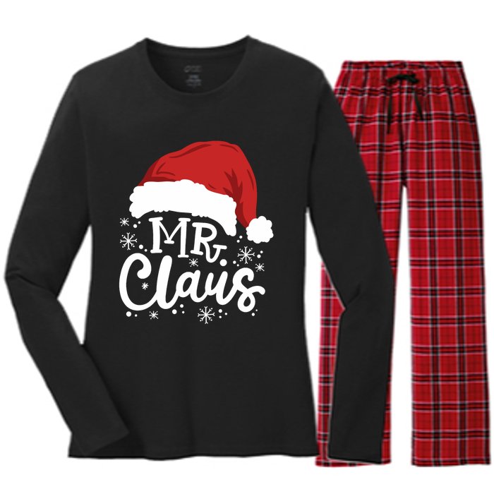 Mr And Mrs Santa Claus Funny Couples Matching Christmas Long Sleeve Women's Long Sleeve Flannel Pajama Set 