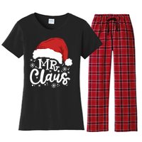 Mr And Mrs Santa Claus Funny Couples Matching Christmas Long Sleeve Women's Flannel Pajama Set