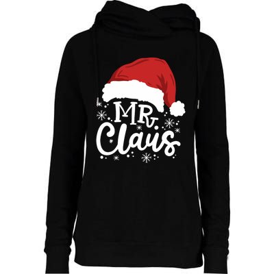 Mr And Mrs Santa Claus Funny Couples Matching Christmas Long Sleeve Womens Funnel Neck Pullover Hood