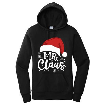 Mr And Mrs Santa Claus Funny Couples Matching Christmas Long Sleeve Women's Pullover Hoodie