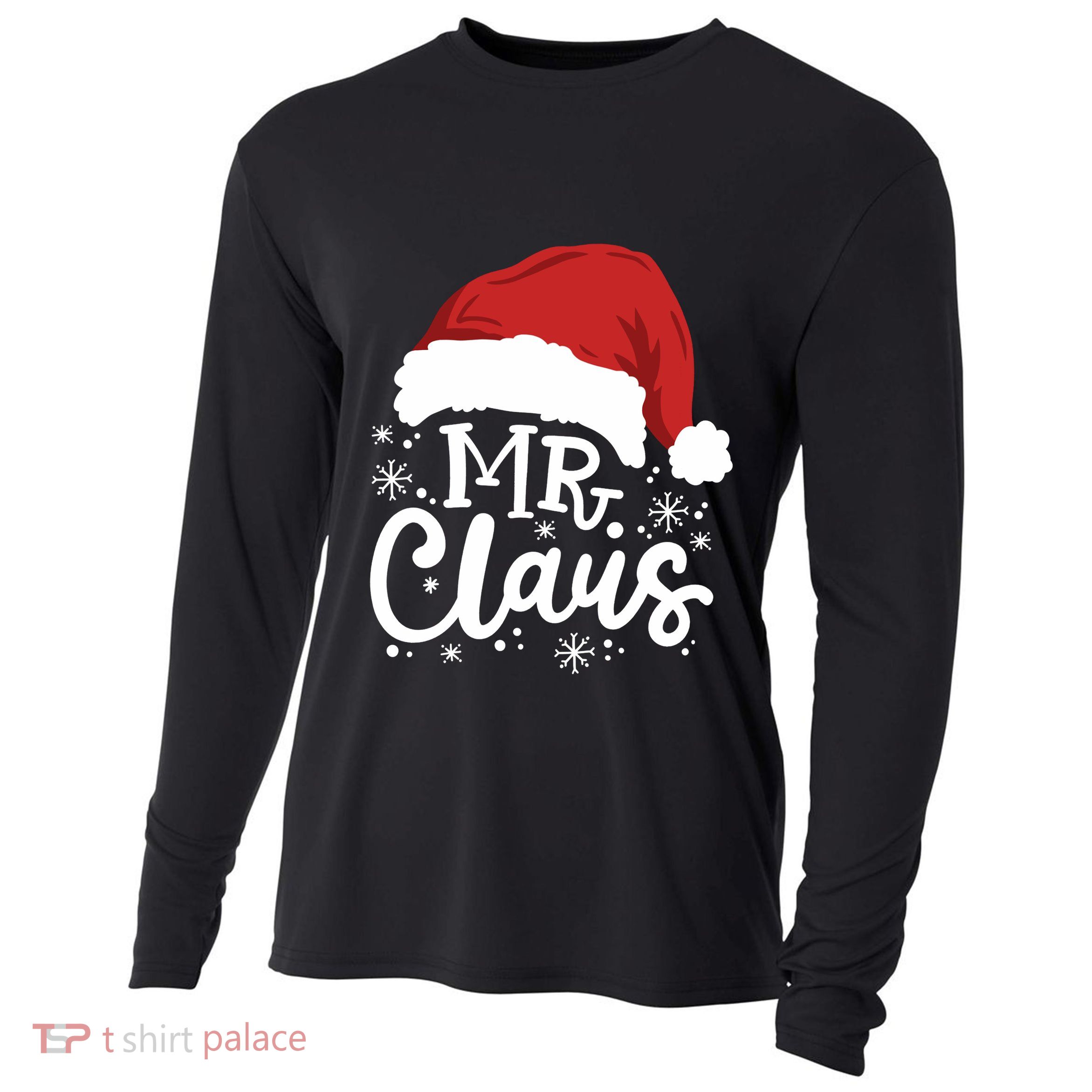 Mr And Mrs Santa Claus Funny Couples Matching Christmas Long Sleeve Cooling Performance Long Sleeve Crew