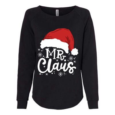 Mr And Mrs Santa Claus Funny Couples Matching Christmas Long Sleeve Womens California Wash Sweatshirt