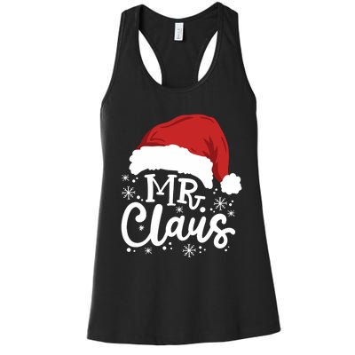 Mr And Mrs Santa Claus Funny Couples Matching Christmas Long Sleeve Women's Racerback Tank