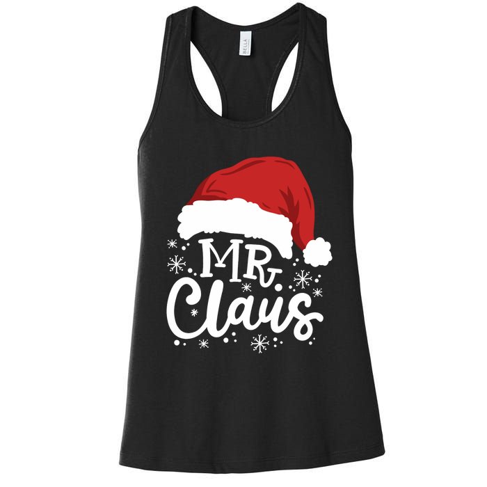 Mr And Mrs Santa Claus Funny Couples Matching Christmas Long Sleeve Women's Racerback Tank