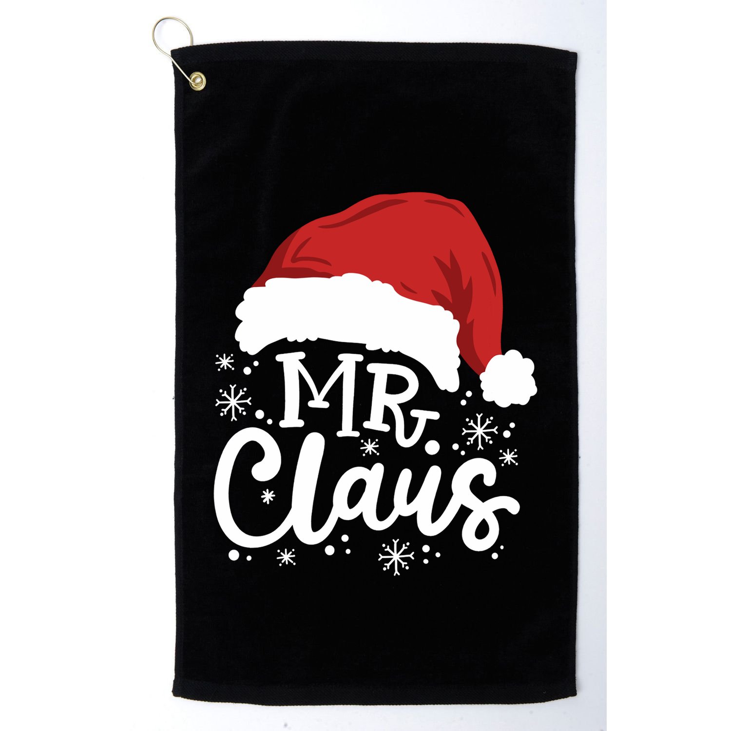 Mr And Mrs Santa Claus Funny Couples Matching Christmas Long Sleeve Golf Towel