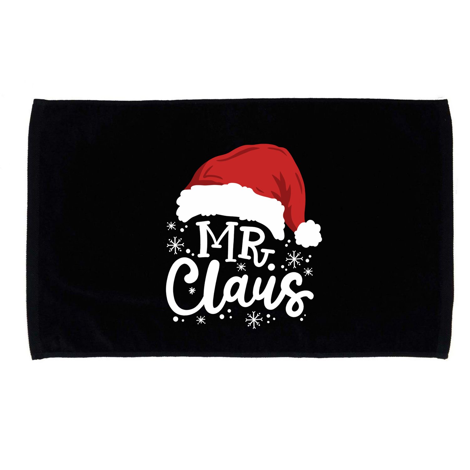 Mr And Mrs Santa Claus Funny Couples Matching Christmas Long Sleeve Microfiber Hand Towel