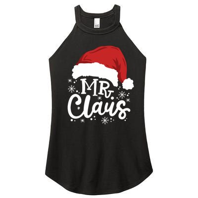 Mr And Mrs Santa Claus Funny Couples Matching Christmas Long Sleeve Women's Perfect Tri Rocker Tank