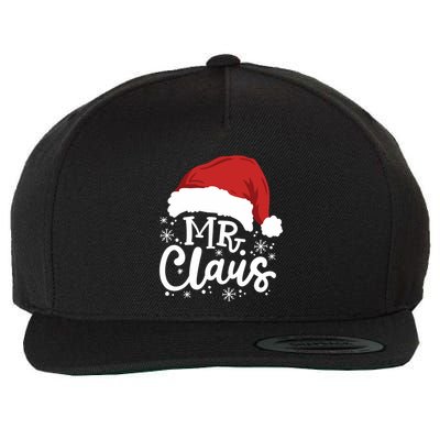 Mr And Mrs Santa Claus Funny Couples Matching Christmas Long Sleeve Wool Snapback Cap