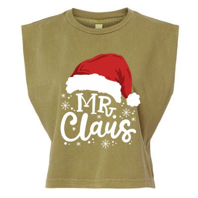 Mr And Mrs Santa Claus Funny Couples Matching Christmas Long Sleeve Garment-Dyed Women's Muscle Tee