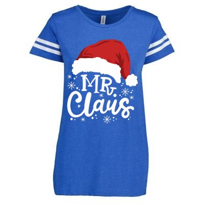 Mr And Mrs Santa Claus Funny Couples Matching Christmas Long Sleeve Enza Ladies Jersey Football T-Shirt