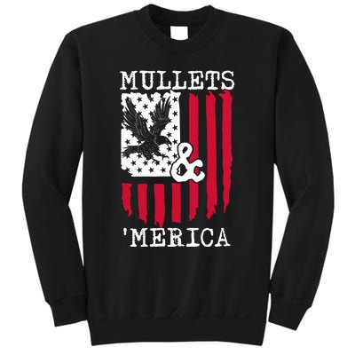 Mullets And Merica Mullet Eagle Flag | Party In The Back Sweatshirt