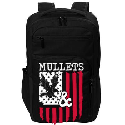 Mullets And Merica Mullet Eagle Flag | Party In The Back Impact Tech Backpack