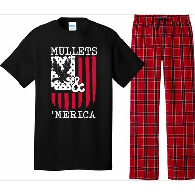 Mullets And Merica Mullet Eagle Flag | Party In The Back Pajama Set