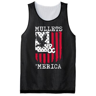 Mullets And Merica Mullet Eagle Flag | Party In The Back Mesh Reversible Basketball Jersey Tank