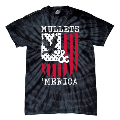 Mullets And Merica Mullet Eagle Flag | Party In The Back Tie-Dye T-Shirt