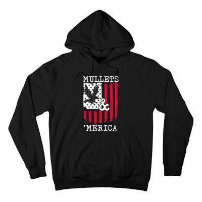 Mullets And Merica Mullet Eagle Flag | Party In The Back Tall Hoodie