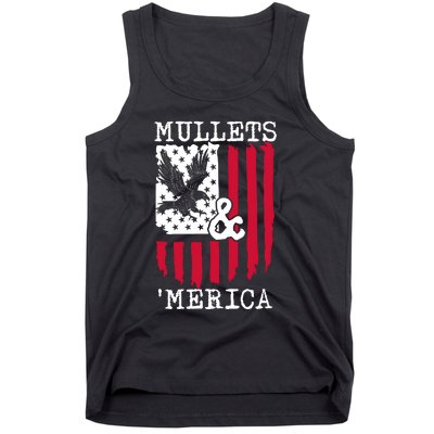 Mullets And Merica Mullet Eagle Flag | Party In The Back Tank Top