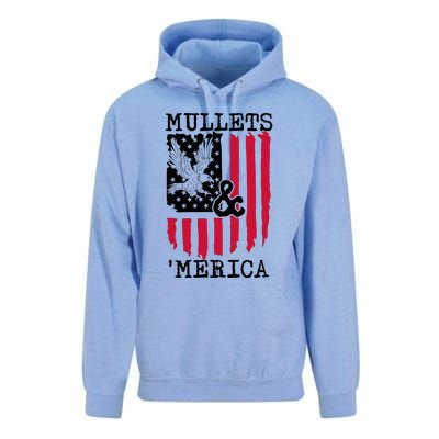 Mullets And Merica Mullet Eagle Flag | Party In The Back Unisex Surf Hoodie