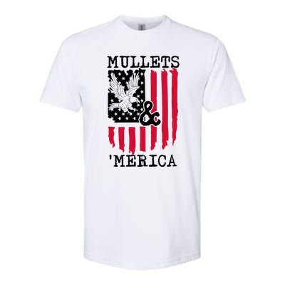 Mullets And Merica Mullet Eagle Flag | Party In The Back Softstyle CVC T-Shirt