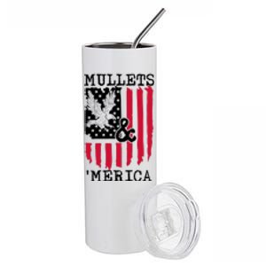 Mullets And Merica Mullet Eagle Flag | Party In The Back Stainless Steel Tumbler